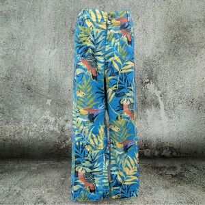 **** LIKE NEW***  Maeve Colette Blue Tropical Wide Leg Pants